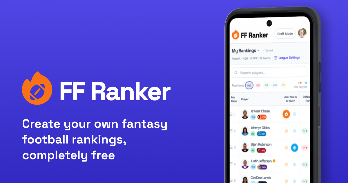 Create your own fantasy football rankings, completely free